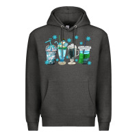 Charcoal Heather winter coffee cup Premium Hoodie - texasbilliewilder