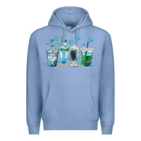 Colony Blue winter coffee cup Premium Hoodie - texasbilliewilder