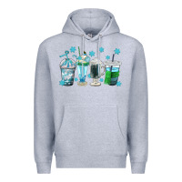 Heather Grey winter coffee cup Premium Hoodie - texasbilliewilder
