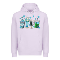 Lilac winter coffee cup Premium Hoodie - texasbilliewilder