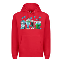 Red winter coffee cup Premium Hoodie - texasbilliewilder