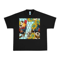 Black western rooster seamless pattern Urban Heavy Tee - BundleAndBundleShop