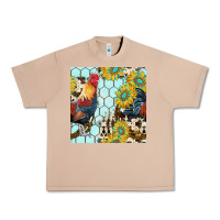 Burro western rooster seamless pattern Urban Heavy Tee - BundleAndBundleShop