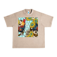 French Oak western rooster seamless pattern Urban Heavy Tee - BundleAndBundleShop