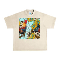 Sandshell western rooster seamless pattern Urban Heavy Tee - BundleAndBundleShop