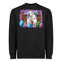 Black goat family eggs flowers leopard serape glitter Heavyweight Sweatshirt - Artiststas