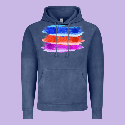 Blue Orange Purple Colored Triple Brush Strokes Vintage Hoodie Designed By Bettercallsaul