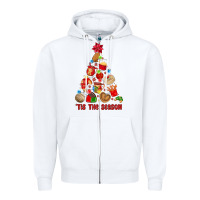 White tis the season mexican christmas Zipper Hoodie - MaliasSmallBusiness