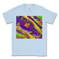 Dusty Blue mardi gras fleur delis leopard and cowhide Classic Tee - AdoDesignShop