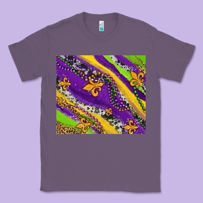 Mardi Gras Fleur Delis Leopard And Cowhide Classic Tee Designed By Adodesignshop