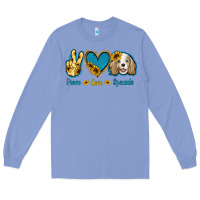 Colony Blue Peace Love Cocker Spaniel Long Sleeve Tee - Jasminsmagicworld