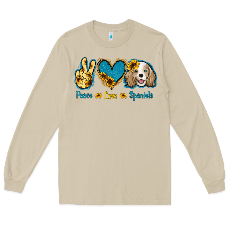 Peace Love Cocker Spaniel Long Sleeve Tee by Jasminsmagicworld | Teevron