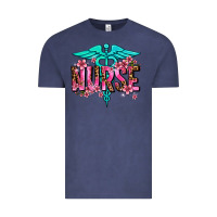 Vintage Denim floral nurse Vintage Tee - AdoDesignShop