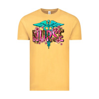 Vintage Mustard floral nurse Vintage Tee - AdoDesignShop