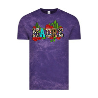 Cloud Purple madre with roses and cactus Vintage Tee - AdoDesignShop