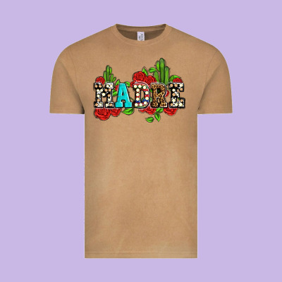 Madre With Roses And Cactus Vintage Tee Designed By Adodesignshop