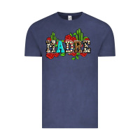 Vintage Denim madre with roses and cactus Vintage Tee - AdoDesignShop