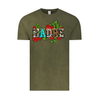 Vintage Olive madre with roses and cactus Vintage Tee - AdoDesignShop