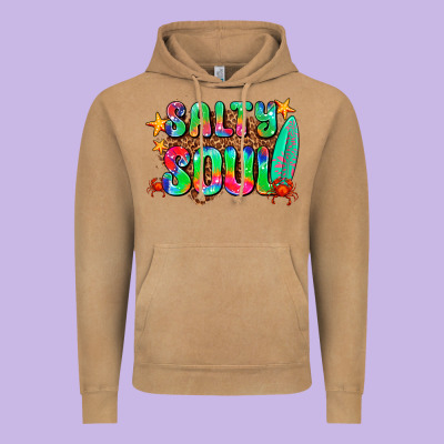 Salty Soul Vintage Hoodie Designed By Adodesignshop