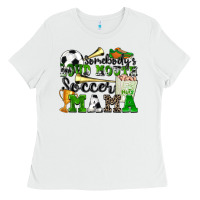 White somebody's loud mouth soccer mama Ladies Tee - Zillion Design Studio