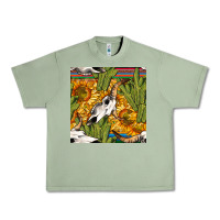 Oil Green western bull skull seamless pattern Urban Heavy Tee - BundleAndBundleShop
