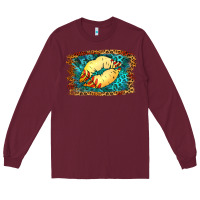 Burgundy Softball Lips Long Sleeve Tee - Jasminsmagicworld