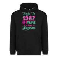 Black made in 1987, 35 years of being awesome Heavyweight Hoodie - Jasminsmagicworld