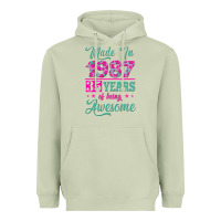 Matcha made in 1987, 35 years of being awesome Heavyweight Hoodie - Jasminsmagicworld