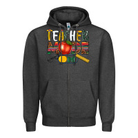 Charcoal Heather teacher mode on Zipper Hoodie - NancyCooperArtShop
