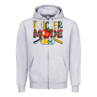 Heather Grey teacher mode on Zipper Hoodie - NancyCooperArtShop