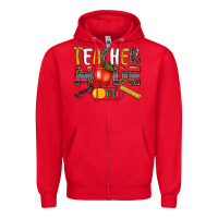Red teacher mode on Zipper Hoodie - NancyCooperArtShop