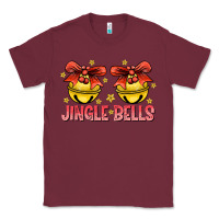 Burgundy Jingle Bells Classic Tee - CowhideDigitalArt