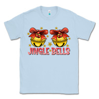 Dusty Blue Jingle Bells Classic Tee - CowhideDigitalArt