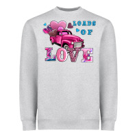 Heather Grey loads of love wıth truck Heavyweight Sweatshirt - AdoDesignShop