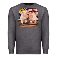 Charcoal Heather Cute Couple American Pigs Premium Sweatshirt - Bettercallsaul