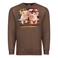 Chestnut Cute Couple American Pigs Premium Sweatshirt - Bettercallsaul