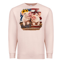 Pale Pink Cute Couple American Pigs Premium Sweatshirt - Bettercallsaul