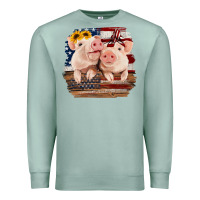 Seafoam Cute Couple American Pigs Premium Sweatshirt - Bettercallsaul