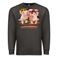 Smoke Cute Couple American Pigs Premium Sweatshirt - Bettercallsaul