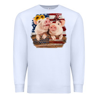 White Cute Couple American Pigs Premium Sweatshirt - Bettercallsaul