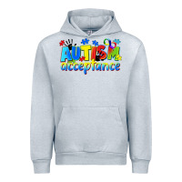 Heather Grey Autism acceptance Urban Hoodie - CowGirlArtShop