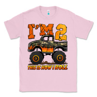Bubblegum Pink i'm two this is how i roll monster truck birthday Classic Tee - Jasminsmagicworld
