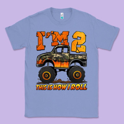 I'm Two This Is How I Roll Monster Truck Birthday Classic Tee Designed By Jasminsmagicworld