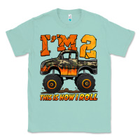 Seafoam i'm two this is how i roll monster truck birthday Classic Tee - Jasminsmagicworld