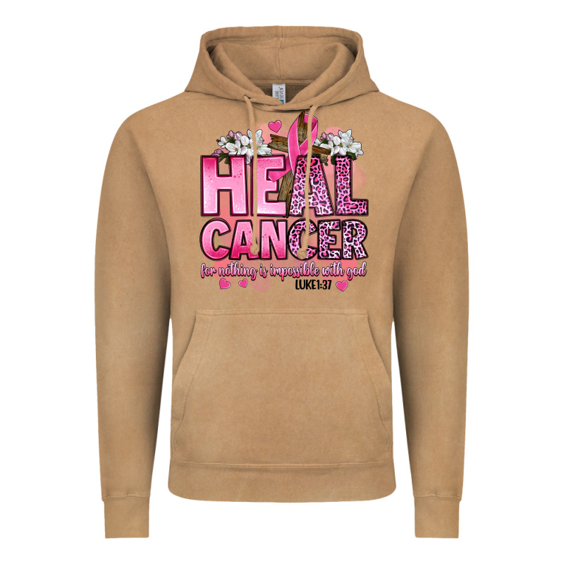 Heal Cancer For Nothing Is Impossible With God Luk Vintage Hoodie by Artiststas | Teevron