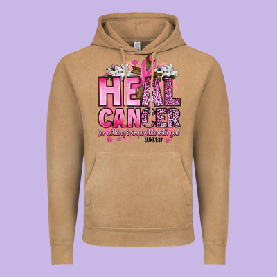 Heal Cancer For Nothing Is Impossible With God Luk Vintage Hoodie Designed By Artiststas