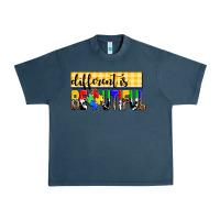 Midnight Navy different is beautiful Urban Heavy Tee - AdoDesignShop