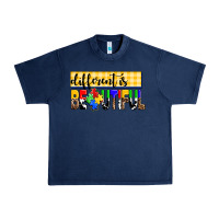 Navy different is beautiful Urban Heavy Tee - AdoDesignShop