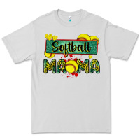 Dove Grey softball mama with leopard Premium Tee - Zillion Design Studio