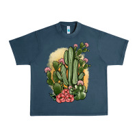 Midnight Navy cactus Urban Heavy Tee - JahusDesignShop